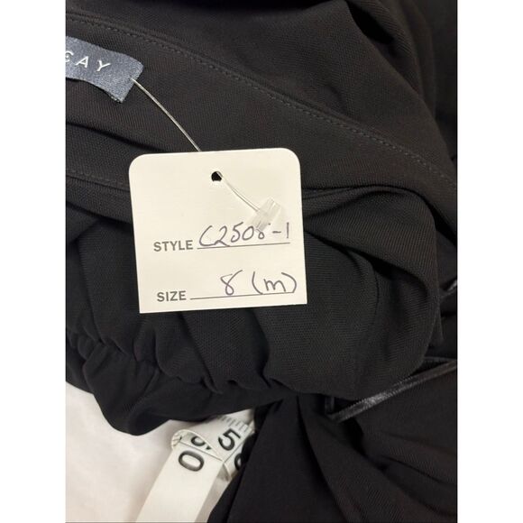 ZEYNEP ARCAY Strapless Ruched Midi Dress In Black NWT Size US 8 - Picture 9 of 9